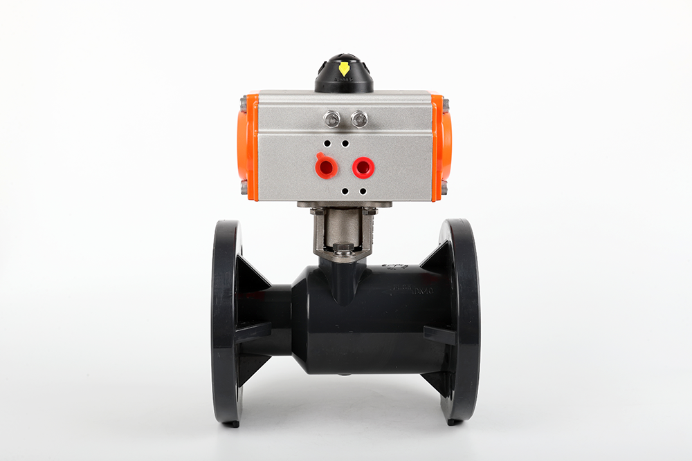 桑植气动法兰一体球阀